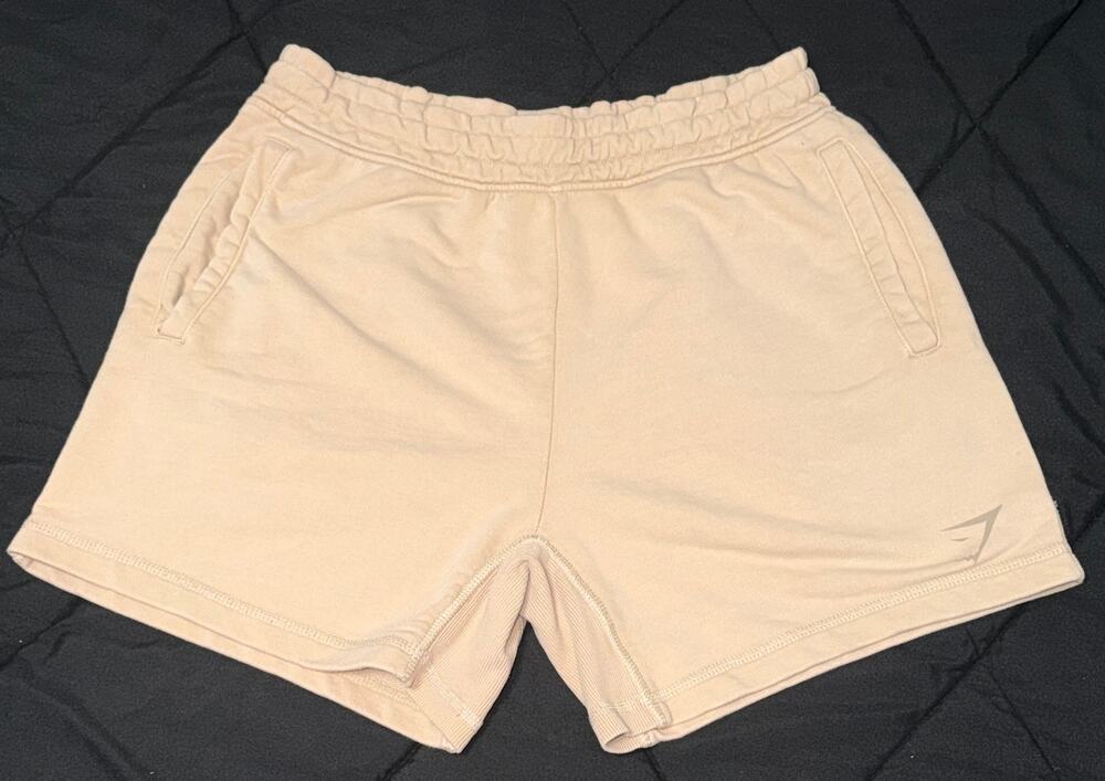 Gymshark Cream Athletic Shorts